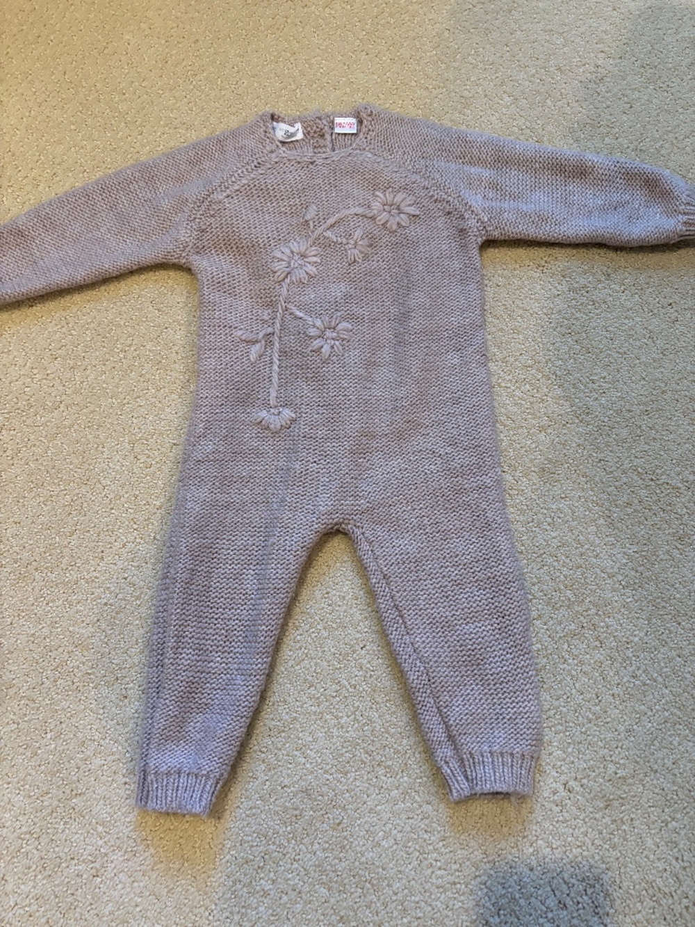 Zara knit embroidered one piece